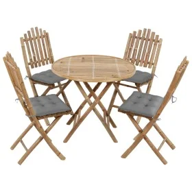 5-piece folding garden dining set with bamboo cushions by vidaXL, Garden sets - Ref: Foro24-3063976, Price: 264,02 €, Discoun...