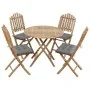 5-piece folding garden dining set with bamboo cushions by vidaXL, Garden sets - Ref: Foro24-3063976, Price: 264,02 €, Discoun...