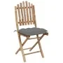 5-teiliges klappbares Garten-Essset mit Bambuskissen von vidaXL, Gartensets - Ref: Foro24-3063976, Preis: 262,63 €, Rabatt: %