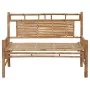 Banco de jardín con cojín bambú 120 cm de vidaXL, Bancos de jardín - Ref: Foro24-3063893, Precio: 144,20 €, Descuento: %