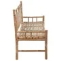 Banco de jardín con cojín bambú 120 cm de vidaXL, Bancos de jardín - Ref: Foro24-3063893, Precio: 144,20 €, Descuento: %