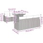 Conjunto de sofá de jardín 7 pcs Beige y gris 100 x 55 x 73 cm