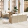 Conjunto de sofá de jardín Beige y Crema 100 x 55 x 73 cm