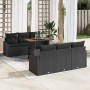 Conjunto de sofá de jardín Negro y Marrón 100 x 55 x 73 cm