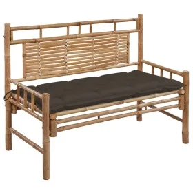 Garden bench with bamboo cushion 120 cm by vidaXL, garden benches - Ref: Foro24-3063899, Price: 134,96 €, Discount: %