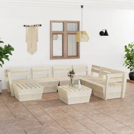 Pallet furniture for garden, 8 pieces made of impregnated fir wood. by vidaXL, Garden sets - Ref: Foro24-3063729, Price: 437,...