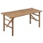 Folding garden bench with bamboo cushion 118 cm by vidaXL, garden benches - Ref: Foro24-3063869, Price: 83,89 €, Discount: %
