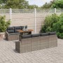Conjunto de Comedor de Jardín Gris y marrón 100 x 55 x 73 cm