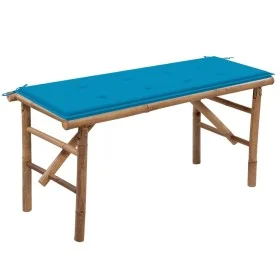 Faltbare Gartenbank mit Bambuskissen, 118 cm. von vidaXL, Gartenbänke - Ref: Foro24-3063853, Preis: 78,44 €, Rabatt: %