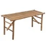 Folding garden bench with bamboo cushion 118 cm by vidaXL, garden benches - Ref: Foro24-3063854, Price: 80,92 €, Discount: %
