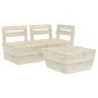 Muebles de palets para jardín 3 pzas madera de abeto impregnada by vidaXL, Garden sets - Ref: Foro24-3063711, Price: 150,85 €...