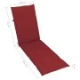 Garden lounger with footrest and cushion in solid acacia wood by vidaXL, Loungers - Ref: Foro24-3064023, Price: 136,58 €, Dis...