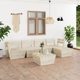 Muebles de palets para jardín 6 pzas madera de abeto impregnada by vidaXL, Garden sets - Ref: Foro24-3063718, Price: 352,22 €...