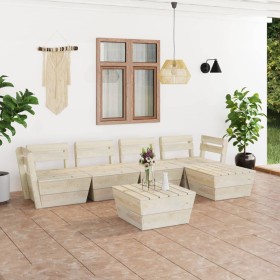 Palettenmöbel für den Garten, 6-teilig, imprägniertes Fichtenholz. von vidaXL, Gartensets - Ref: Foro24-3063718, Preis: 367,3...