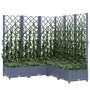 Jardinera con enrejado PP azul gris 120x120x121,5 cm by vidaXL, Pots and planters - Ref: Foro24-318256, Price: 126,97 €, Disc...