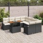 Conjunto de Comedor de Jardín Negro y crema 100 x 55 x 73 cm