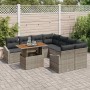 Conjunto de Comedor de Jardín Gris y marrón 100 x 55 x 73 cm