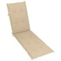Tumbona de jardín con reposapiés y cojín madera maciza acacia de vidaXL, Tumbonas - Ref: Foro24-3064017, Precio: 144,91 €, De...