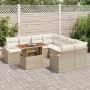 Conjunto de Comedor de Jardín Beige y Crema 100 x 55 x 73 cm