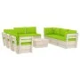 Muebles de jardín de palets 9 piezas y cojines madera de abeto by vidaXL, Garden sets - Ref: Foro24-3063659, Price: 714,26 €,...