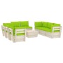 Muebles de jardín de palets 9 piezas y cojines madera de abeto by vidaXL, Garden sets - Ref: Foro24-3063659, Price: 745,35 €,...