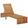 Lounger with solid acacia wood cushion by vidaXL, Loungers - Ref: Foro24-3064157, Price: 234,20 €, Discount: %