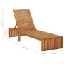 Lounger with solid acacia wood cushion by vidaXL, Loungers - Ref: Foro24-3064157, Price: 234,20 €, Discount: %