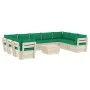 10-teilige Gartenmöbel aus Paletten und Kissen aus Tannenholz von vidaXL, Gartensets - Ref: Foro24-3063629, Preis: 790,00 €, ...