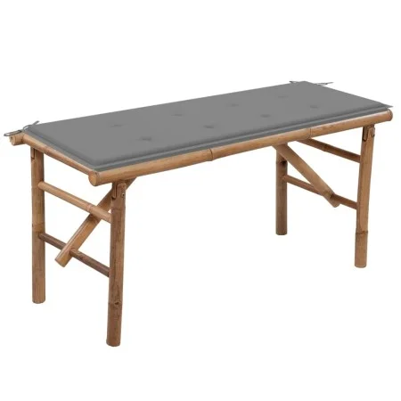 Folding garden bench with bamboo cushion 118 cm by vidaXL, garden benches - Ref: Foro24-3063850, Price: 83,07 €, Discount: %