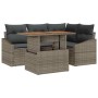 Conjunto de Comedor de Jardín Gris y marrón 100 x 55 x 73 cm