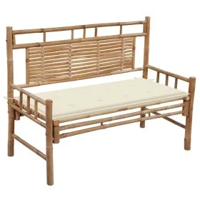 Garden bench with bamboo cushion 120 cm by vidaXL, garden benches - Ref: Foro24-3063878, Price: 130,49 €, Discount: %