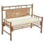 Gartenbank mit Bambuskissen 120 cm von vidaXL, Gartenbänke - Ref: Foro24-3063878, Preis: 148,70 €, Rabatt: %