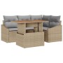 Conjunto de Comedor de Jardín Beige y gris 100 x 55 x 73 cm