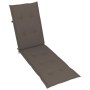 Tumbona de jardín con reposapiés y cojín madera maciza acacia by vidaXL, Loungers - Ref: Foro24-3064022, Price: 150,50 €, Dis...
