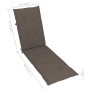 Tumbona de jardín con reposapiés y cojín madera maciza acacia by vidaXL, Loungers - Ref: Foro24-3064022, Price: 150,50 €, Dis...