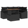 Conjunto de Comedor de Jardín Negro y Marrón 100 x 55 x 73 cm