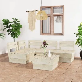 Garden pallet furniture 5 pcs impregnated fir wood by vidaXL, Garden sets - Ref: Foro24-3063716, Price: 242,31 €, Discount: %