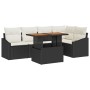 Conjunto de Comedor de Jardín Negro y crema 100 x 55 x 73 cm