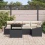 Conjunto de Comedor de Jardín Negro y crema 100 x 55 x 73 cm