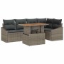 Conjunto de Comedor de Jardín Gris y marrón 100 x 55 x 73 cm