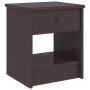 Dark brown solid pine wood bedside tables 35x30x40cm by vidaXL, Nightstands - Ref: Foro24-322224, Price: 47,54 €, Discount: %