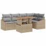Conjunto de Comedor de Jardín Beige y gris 100 x 55 x 73 cm