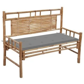Garden bench with bamboo cushion 120 cm by vidaXL, garden benches - Ref: Foro24-3063877, Price: 131,66 €, Discount: %