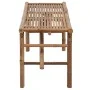 Folding garden bench with bamboo cushion 118 cm by vidaXL, garden benches - Ref: Foro24-3063868, Price: 89,62 €, Discount: %