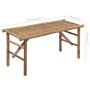 Folding garden bench with bamboo cushion 118 cm by vidaXL, garden benches - Ref: Foro24-3063868, Price: 89,62 €, Discount: %