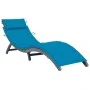 Tumbona con cojín madera maciza de acacia gris by vidaXL, Loungers - Ref: Foro24-3064048, Price: 143,80 €, Discount: %