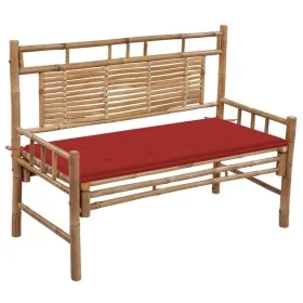 Garden bench with bamboo cushion 120 cm by vidaXL, garden benches - Ref: Foro24-3063882, Price: 124,92 €, Discount: %