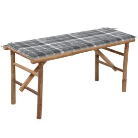 Folding garden bench with bamboo cushion 118 cm by vidaXL, garden benches - Ref: Foro24-3063863, Price: 91,16 €, Discount: %