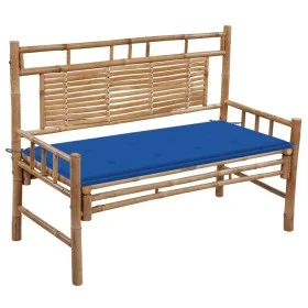 Garden bench with bamboo cushion 120 cm by vidaXL, garden benches - Ref: Foro24-3063886, Price: 136,96 €, Discount: %