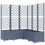 Dunkelgrauer Gitter-Pflanzkasten aus PP, 120 x 120 x 136 cm von vidaXL, Töpfe und Pflanzgefäße - Ref: Foro24-318257, Preis: 1...